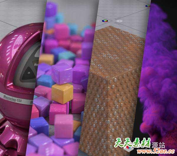 Cinema 4D R18阿诺德渲染器Arnold高级案例视频教程-天天素材网