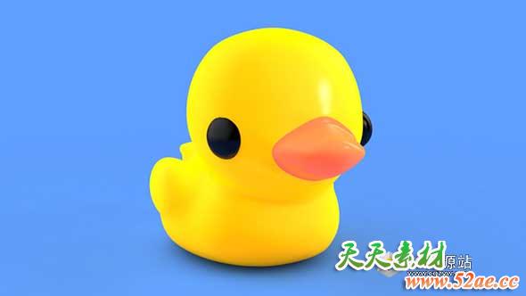 C4D教程-小黄鸭柔体动力学与网格变形器教程 下载-天天素材网