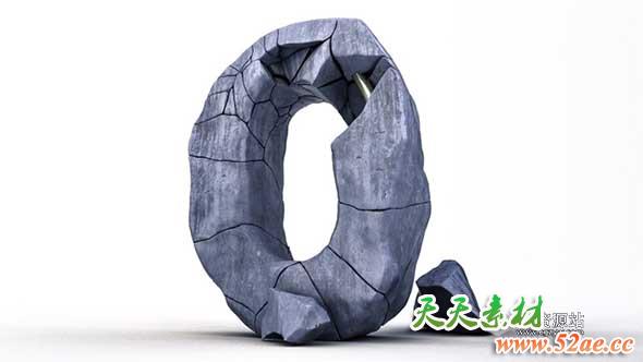 C4D教程-快速制作破碎石头类型教程C4D Cinema 4D – Creating an Epic Rock Type Tutorial 下载-天天素材网
