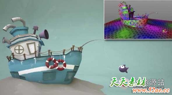 C4D模型展UV贴图绘制视频教程基础教程 Pluralsight – CINEMA 4D UV Mapping Fundamentals-天天素材网