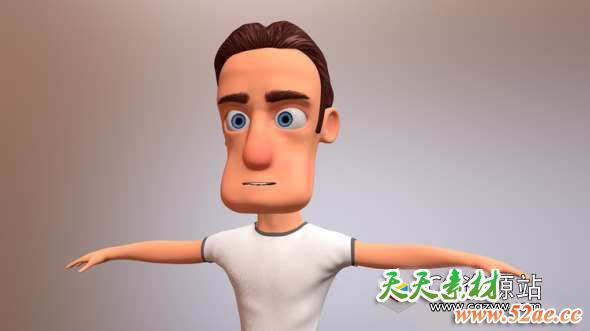 C4D教程-如何使用三维人物绑定动画教程+工程文件-天天素材网