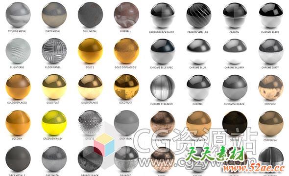 500+C4D Octane渲染器材质预设The Pixel Lab Material Pack for OctaneRender  3-天天素材网