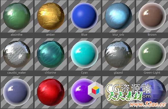 C4D预设-上千种标准材质合集预设 Cinema 4D Standard Materials-天天素材网
