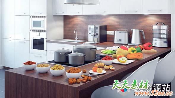 3D食品模型(C4D+C4D VRAY格式)CGAxis Models Volume 73 3D Food VI-天天素材网