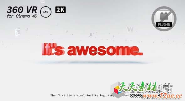 AE模板+C4D虚拟全景视频场景制作工具包 360 VR for Cinema 4D-天天素材网