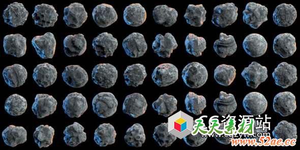 C4D石头预设3D模型 TFMSTYLE – Rock FM For Cinema 4D (lib4d+OBJ)-天天素材网