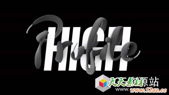 C4D制作细节鞋带建模渲染教程 Cinema 4D – How to Create a Shoelace Displacement Map Tutorial-天天素材网