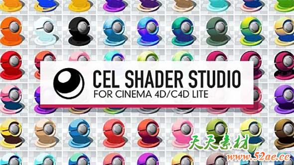 C4D材质预设-900+三维渲二维素描卡通MG水彩手绘预设-天天素材网