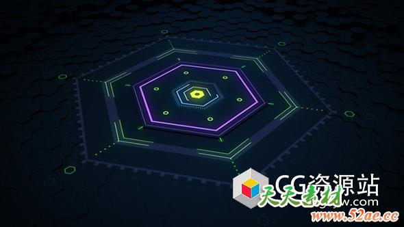C4D和AE六角形地板动画教程Hexagon Floor Animation Tutorial-天天素材网