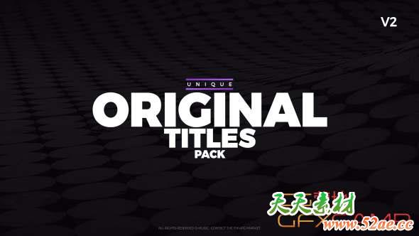 AE模板-25组简洁文字标题动画 This is Titles-天天素材网