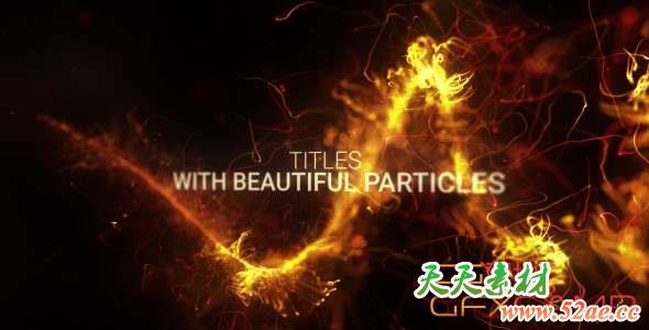 AE模板-抽象粒子线条文字标题宣传预告片头 Abstract Particles Titles Trailer-天天素材网
