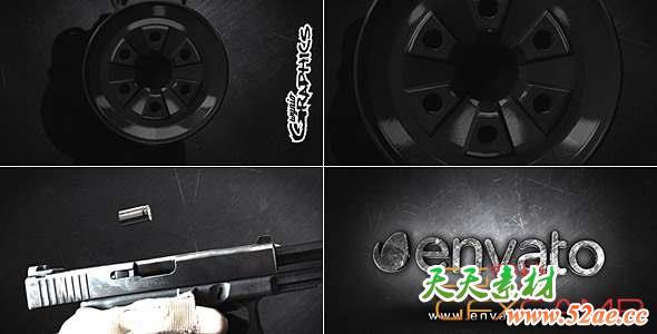 AE模板-开枪三维文字Logo动画 Hitman Logo-天天素材网