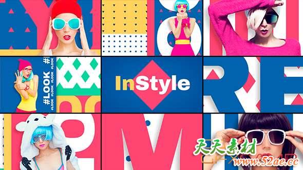 AE模板-多彩时尚视频栏目包装片头 In Style Fashion Show Package-天天素材网
