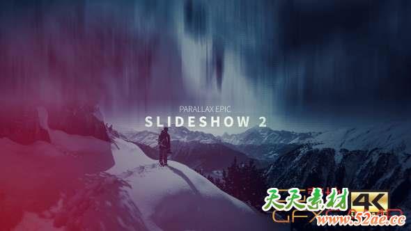 AE模板-大气视差图片展示开场 Parallax Epic Slideshow II-天天素材网