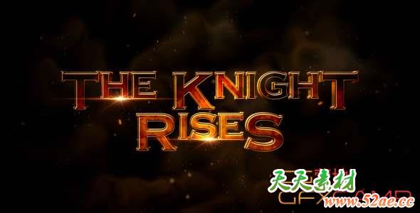AE模板-大气片头文字图片宣传片 The Knight Rises – Cinematic Trailer-天天素材网
