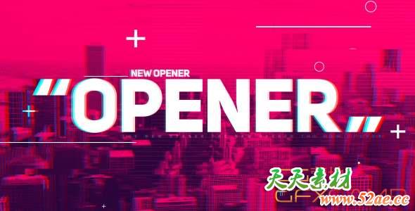 AE模板-活力动感图片视频开场 Opener-天天素材网