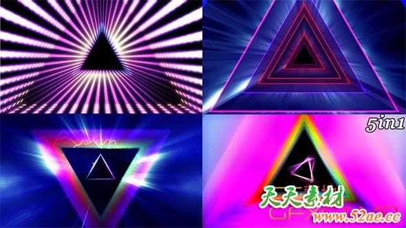 三棱镜光线隧道大屏幕舞台视频素材 Prism Rays-天天素材网