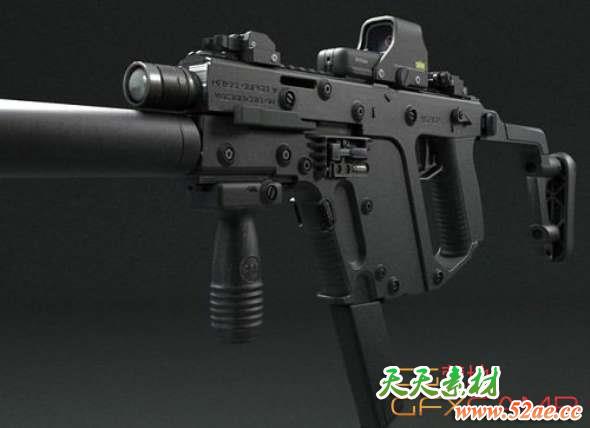 冲锋枪3D模型 TDI Vector – KRISS SuperV SMG(MAX/OBJ/MTL格式)-天天素材网