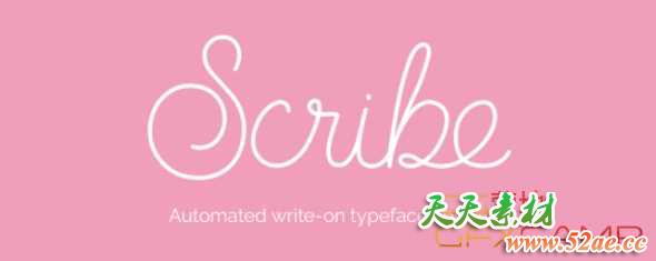 AE文字描边书写动画脚本 Aescripts Scribe v1.0.4-天天素材网