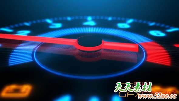 AE模板-速度表赛车Logo动画 Redline-天天素材网