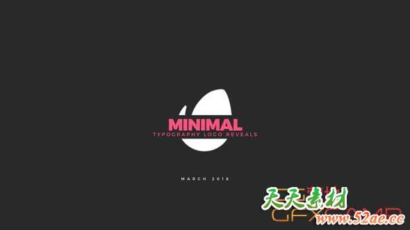 AE模板-简洁文字排版Logo动画 LogoTypes – Minimal Typography Logos-天天素材网