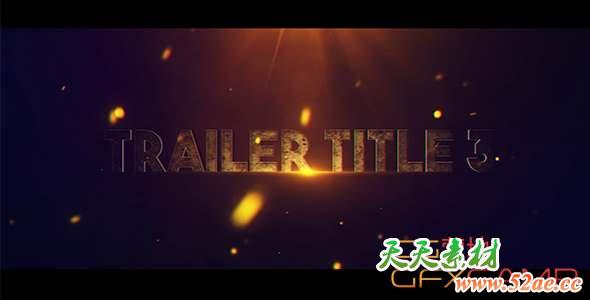 AE模板-大气文字标题宣传片开场 Trailer Title 3-天天素材网