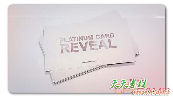 AE模板-名片卡片Logo动画 Platinum Card Reveal-天天素材网