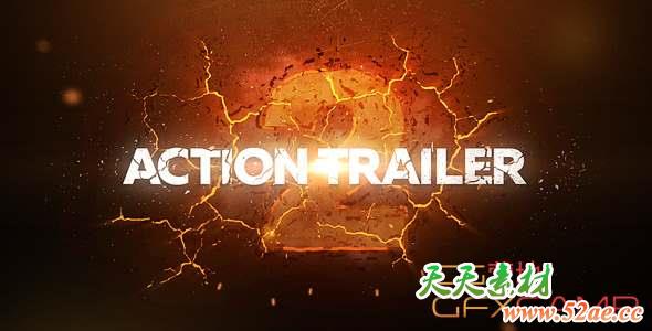 AE模板-动作电影视频宣传片 Action Trailer 2-天天素材网