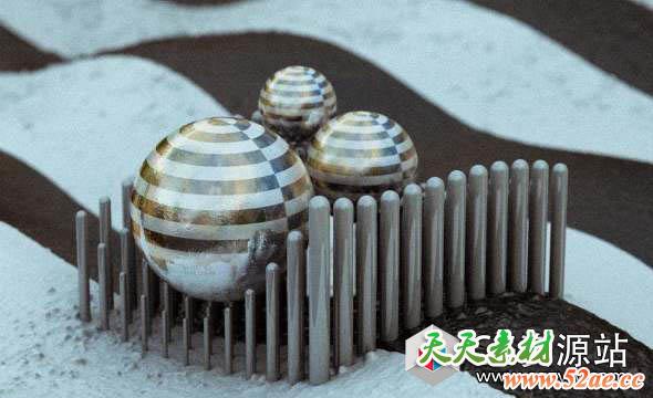 创意金属质感三维场景C4D教程 SkillShare – Creating an Abstract Still Life in Cinema 4D-天天素材网