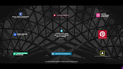 网络社交媒体标题模板Social Media Titles And Lower Thirds-天天素材网