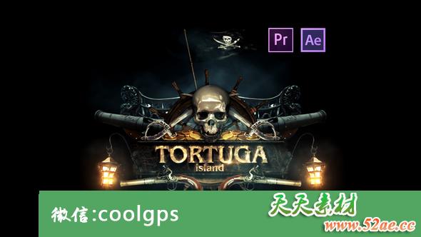 震撼史诗海盗标志LOGO展示PR模板下载 Epic Pirate Logo-天天素材网