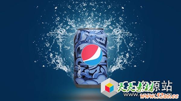 百事可乐广告OC渲染器C4D教程-天天素材网