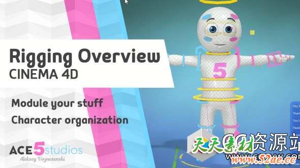C4D角色绑定入门教程 Best Parctices For Rigging In Cinema 4D-天天素材网
