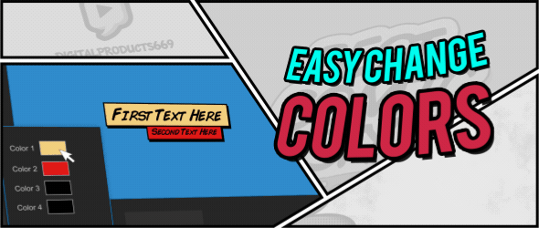 Premiere预设:卡通漫画视频宣传文字标题人名字幕条Logo展示动画-天天素材网