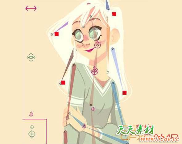 AE二维人物角色绑定脚本 Duik Bassel V16.0 Win/Mac-天天素材网