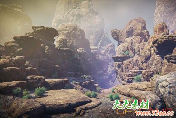 西部悬崖石头3D模型 Cubebrush – Western Cliffs-天天素材网