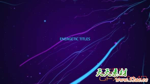 AE模板-线条发射背景文字宣传片头 Energetic Titles-天天素材网