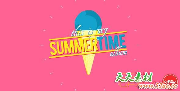 AE模板-夏天旅游时尚视频包装 Summertime Album-天天素材网