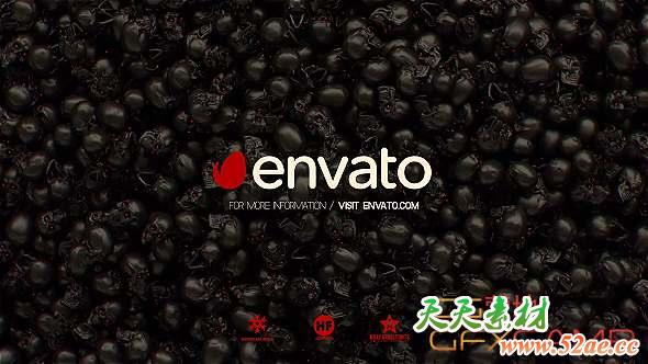 AE模板-骷髅头恐怖片头 Skull Event Promo Teaser-天天素材网