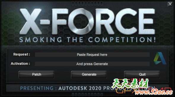 Autodesk 2020 Win/Mac XForce注册机-天天素材网