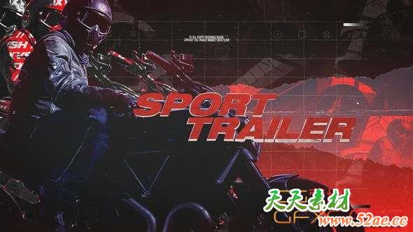 AE模板-动感体育视频宣传片头 Sport Trailer-天天素材网