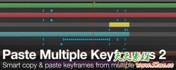 多图层关键帧拷贝复制AE脚本 Aescripts Paste Multiple Keyframes v2.0.3-天天素材网