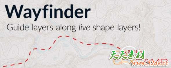 图形路径跟踪动画AE脚本 Aescripts Wayfinder v1.2.1-天天素材网