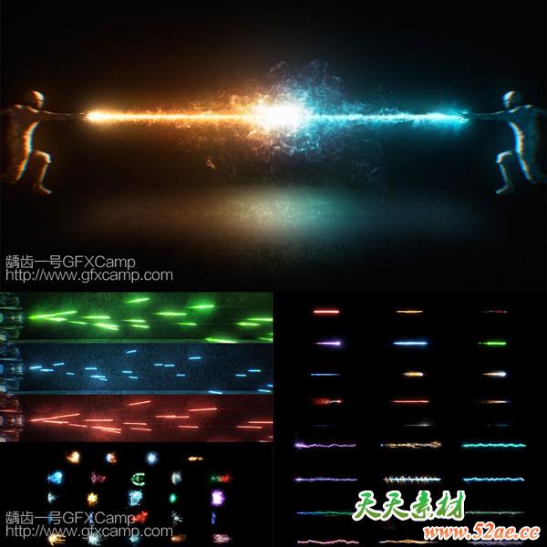 115组科幻冲击能量波魔法武器开枪火焰光线特效合成4K视频素材115-EXTINCTION-天天素材网