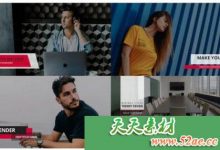 PR模板 最小公司文字标题动画视频模板Minimal Corporate titl-天天素材网