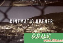 PR模板 电影影视级电子相册开场Cinematic Slideshow Opener-天天素材网