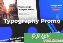 PR模板 排版促销预告宣传片头模板 Typography Promo-天天素材网