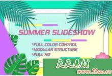 热带幻灯片 PR电子相册视频片头模板 Tropical Slideshow-天天素材网