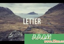 PR模板 信件转换 视频片头模板下载 Letter Transitions-天天素材网
