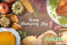 AE模板-感恩节食物照片相册片头 Thanksgiving Special Promo-天天素材网